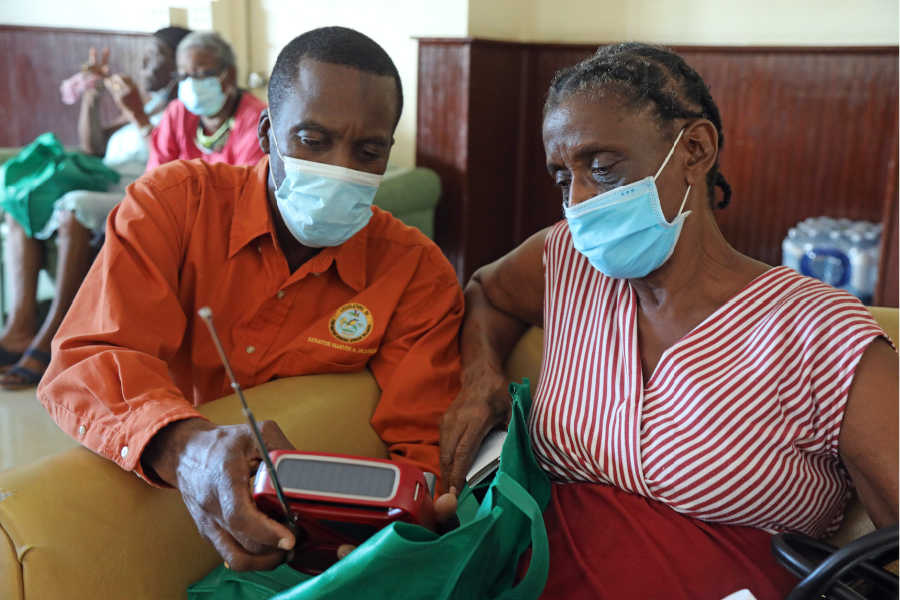 Lucinda Millin Residents Get CARE Packages With Red Cross Radios